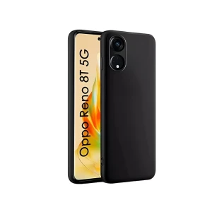 Helmet case liquid silicone oppo reno 8t, black
