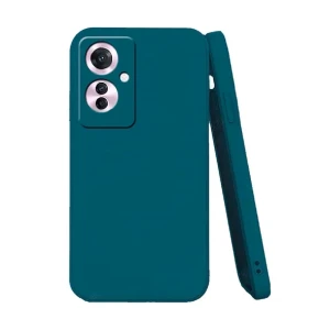 Woo case liquid silicone oppo reno 11f, blue