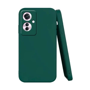 Woo case liquid silicone для oppo reno 11f, зеленый