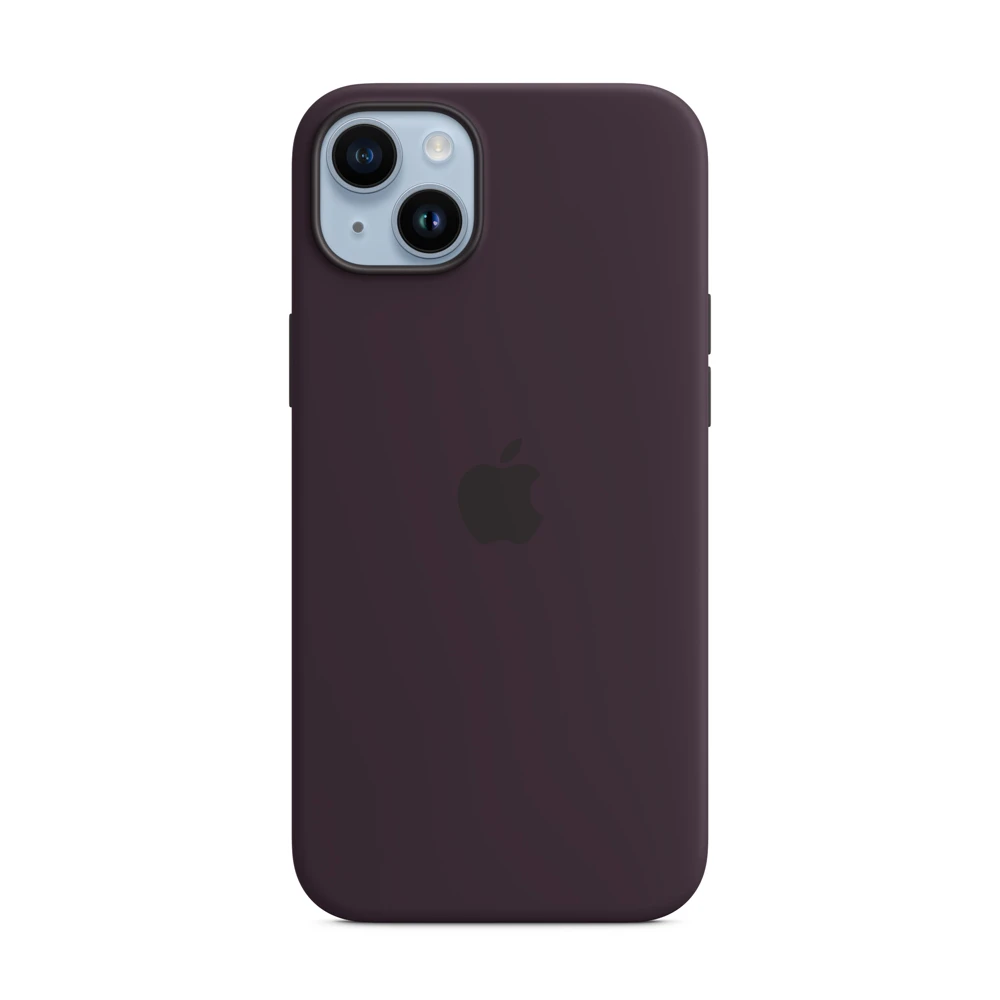 Case original silicone with magsafe for iphone 15 plus/14 plus, elderberry   3