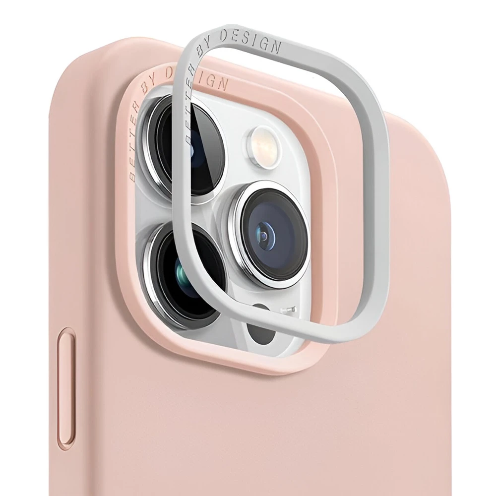 Uniq case for iphone 15 pro hybrid magclik charging lino hue, pink 3