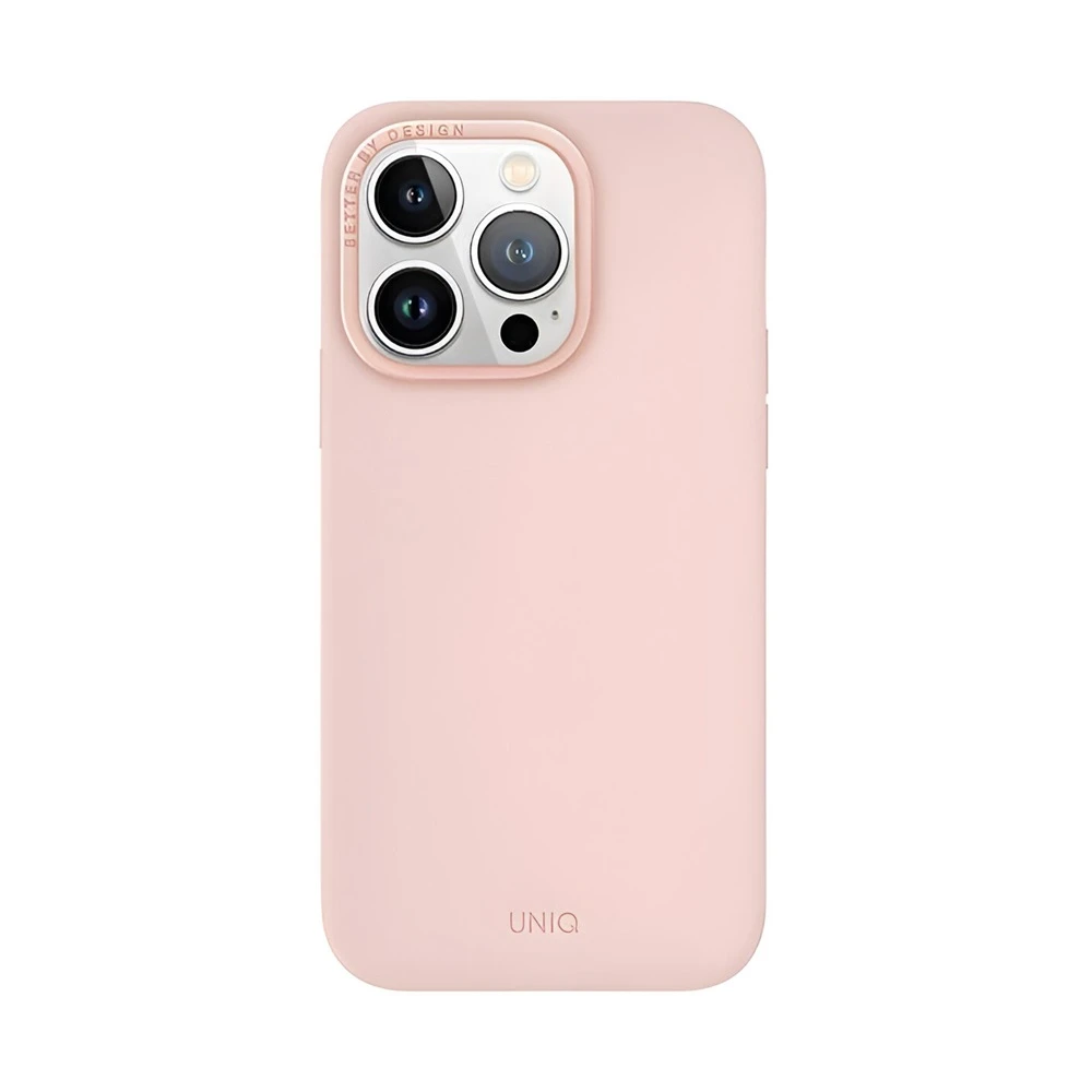 Uniq case for iphone 15 pro hybrid magclik charging lino hue, pink 2