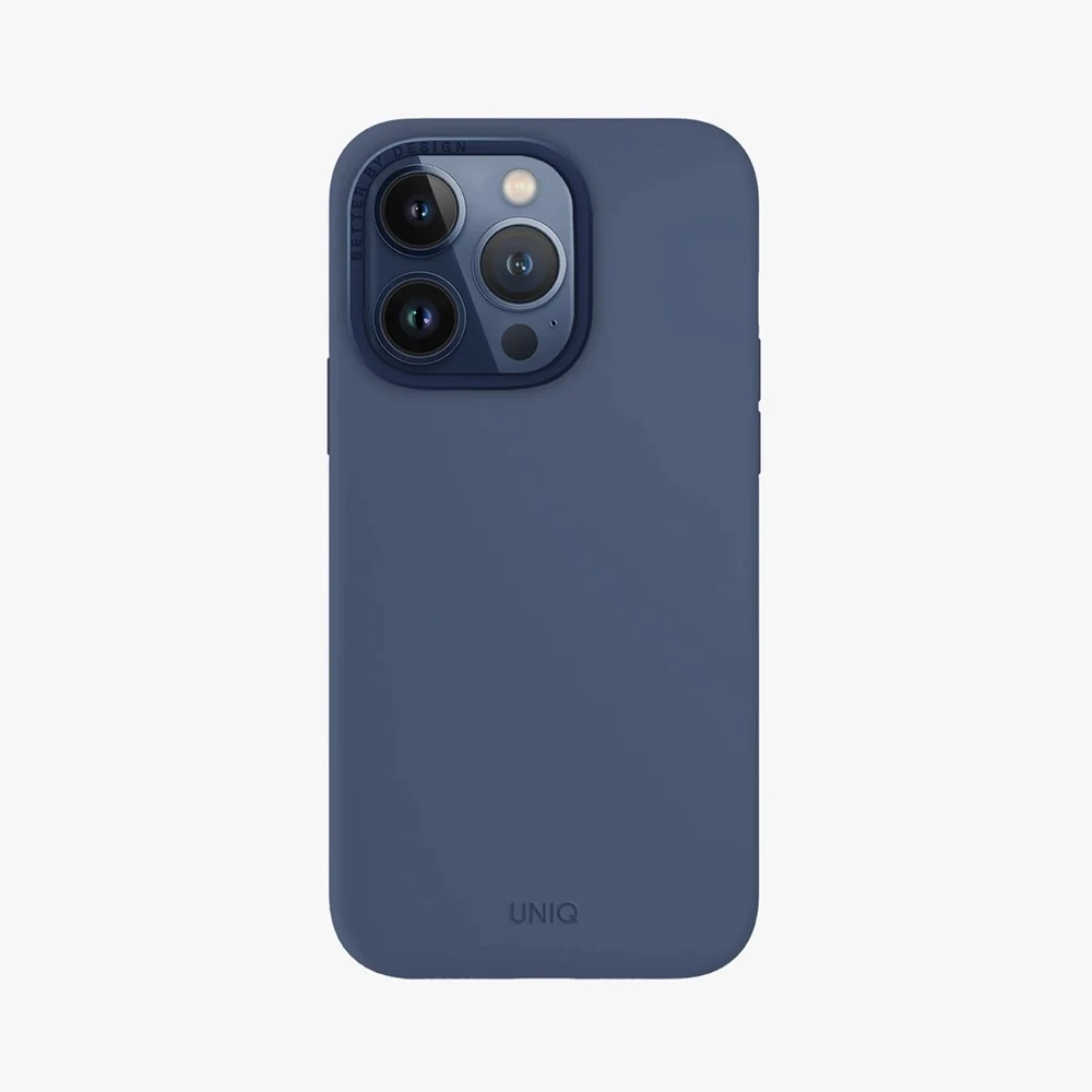 Uniq case for iphone 15 pro hybrid magclik charging lino hue, blue 2