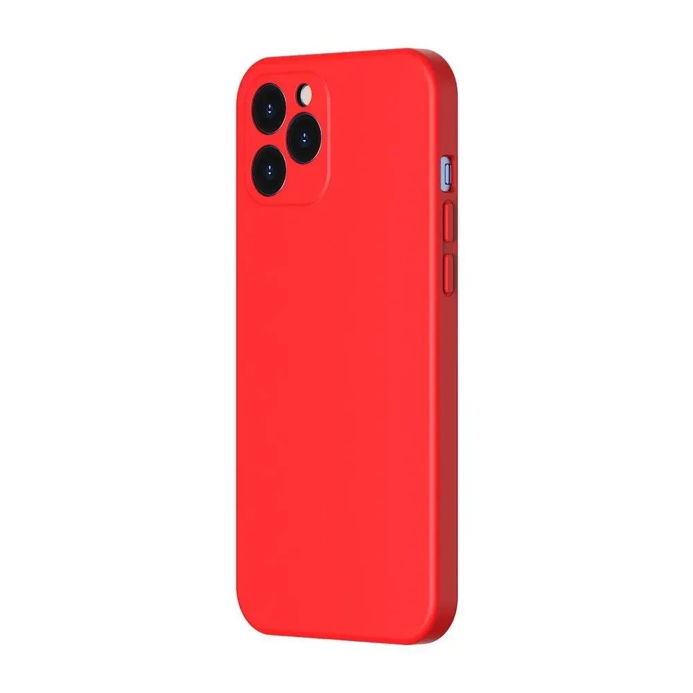 Baseus case liquid silicone gel protective iphone 12 pro max, red 2