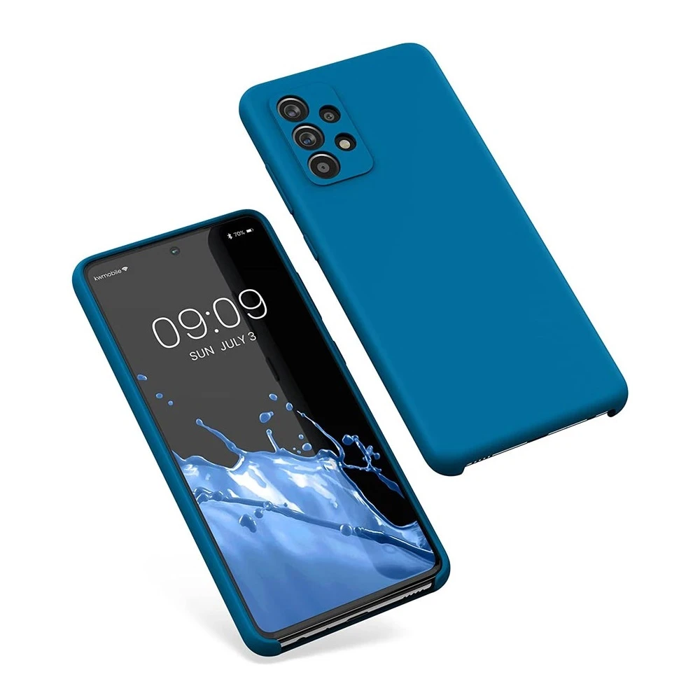 Helmet case liquid silicone samsung a52, blue 2