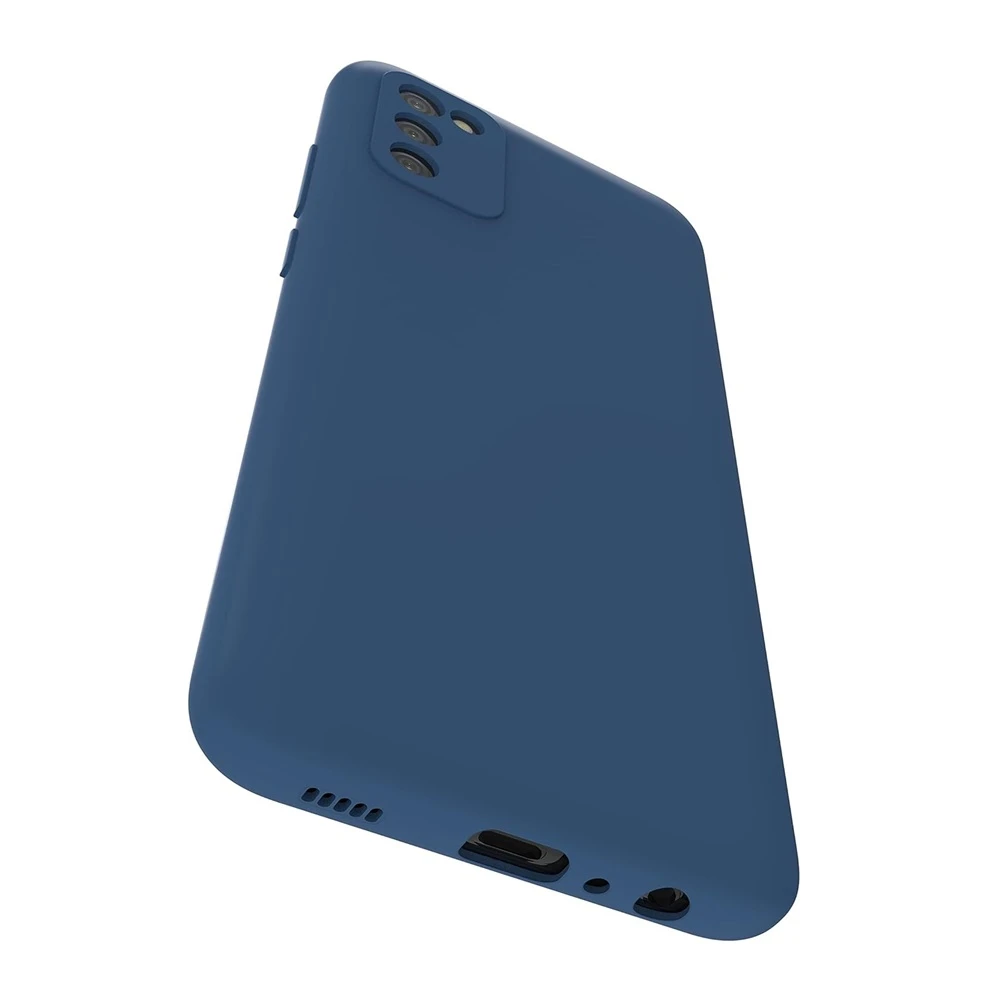 Чехол liquid silicone для samsung a02s, синий 2