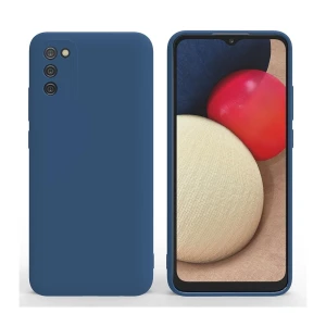 Helmet case liquid silicone samsung a02s, blue