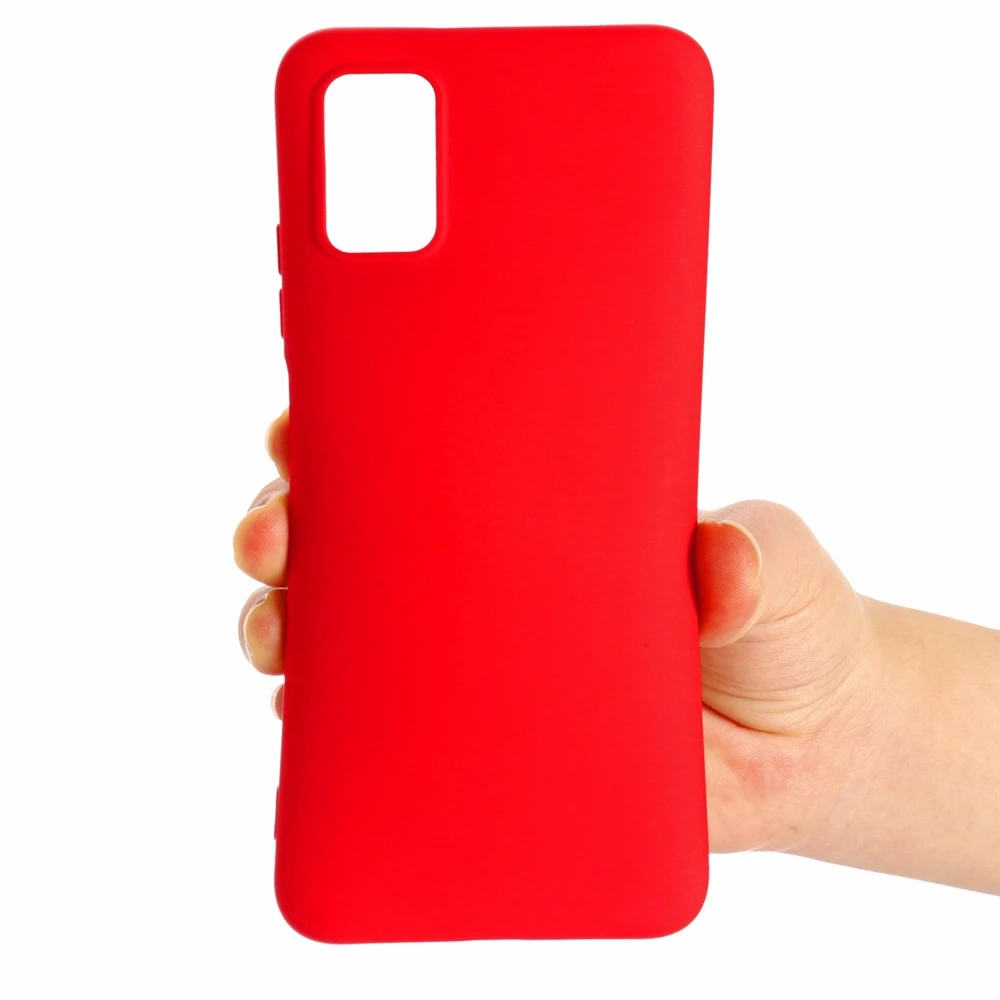 Чехол liquid silicone для samsung a03s, красный 2