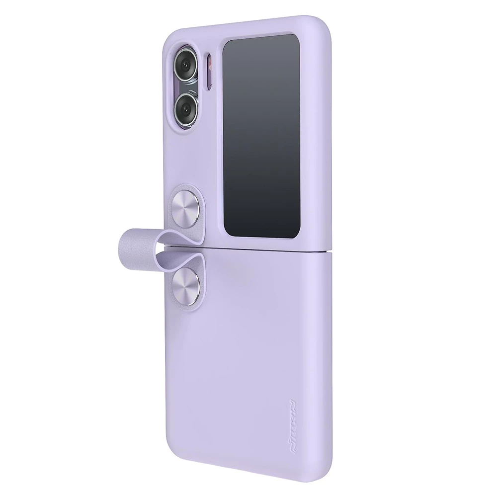 Чехол oppo liquid silicone для oppo find n2 flip, фиолетовый 4