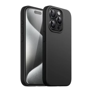 Helmet case liquid silicone iphone 15 pro, black