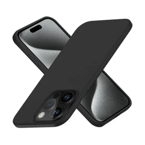 Helmet case liquid silicone iphone 15 pro max, black Thumbnail 2