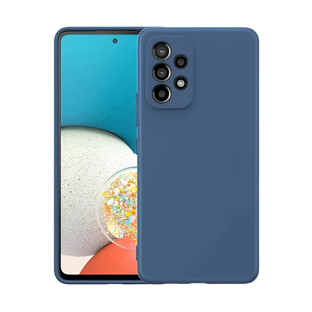 Чехол liquid silicone для samsung a33, синий 3
