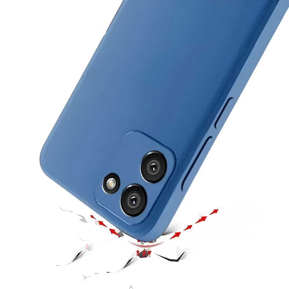 Чехол liquid silicone для samsung a03, синий 3