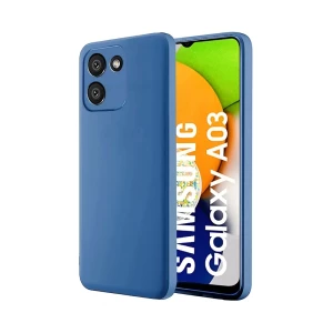 Чехол liquid silicone для samsung a03, синий