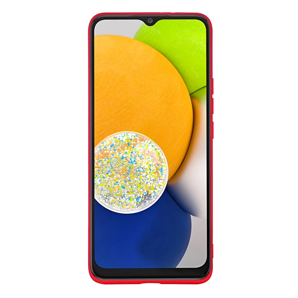 Чехол helmet liquid silicone для samsung a03, красный 2