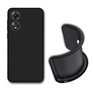 Helmet case liquid silicone oppo a58, black