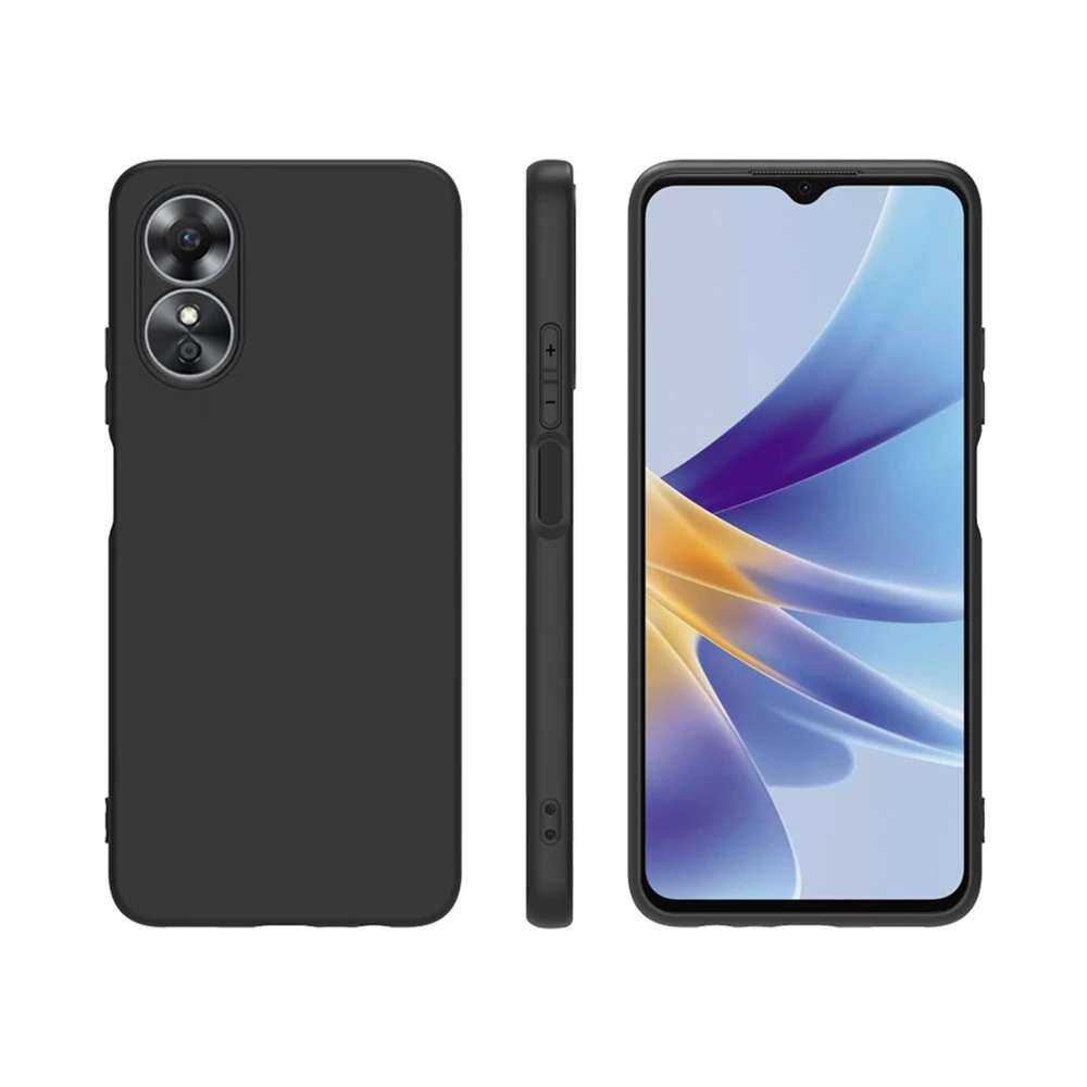 Helmet case liquid silicone oppo a17, black 2