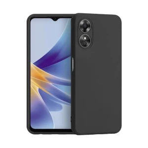 Чехол liquid silicone для oppo a17, черный
