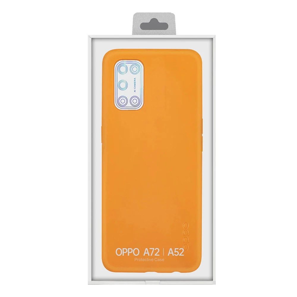 Чехол oppo liquid silicone pc047 для a72/a52 cream orange 3