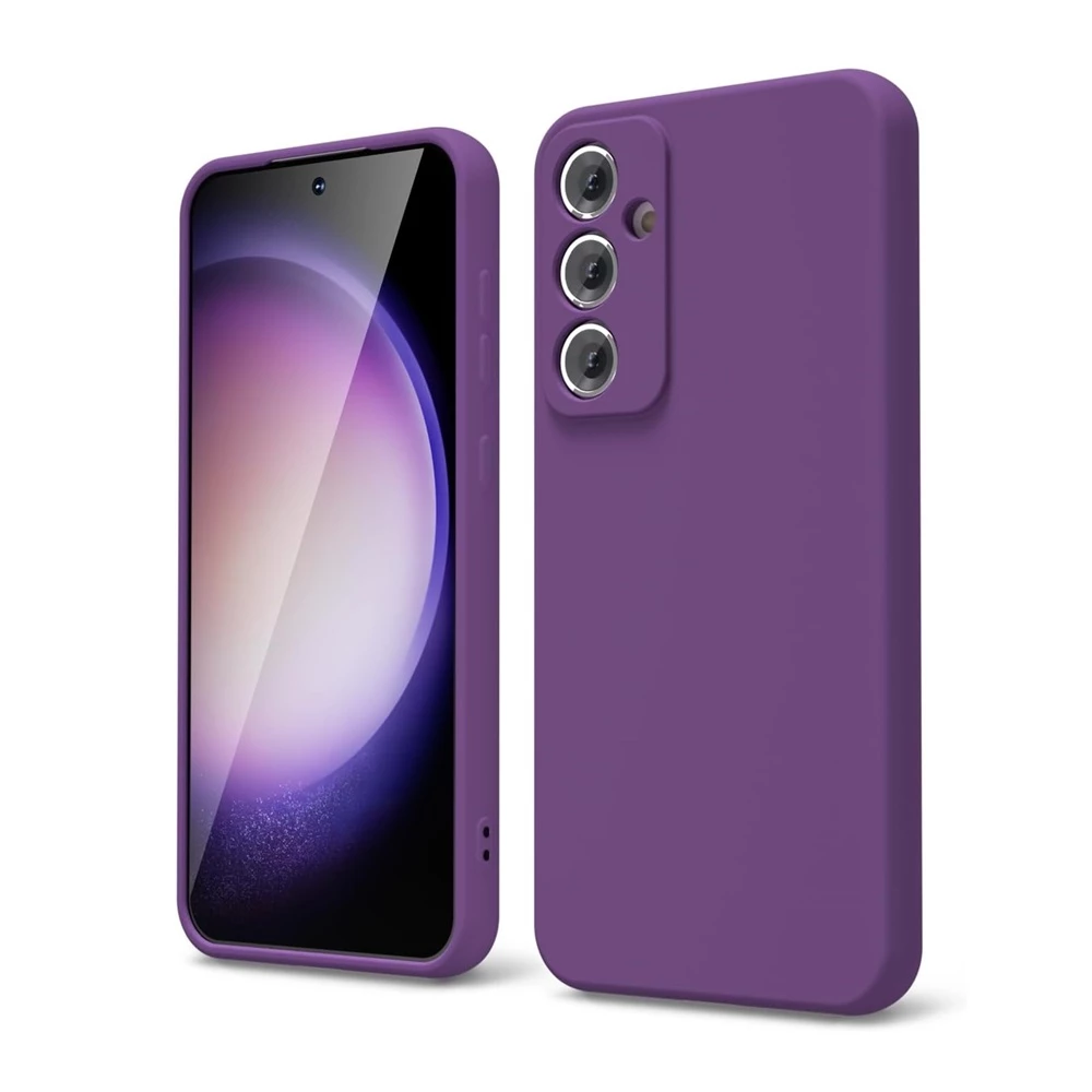 Чехол liquid silicone для samsung s23fe, фиолетовый 2