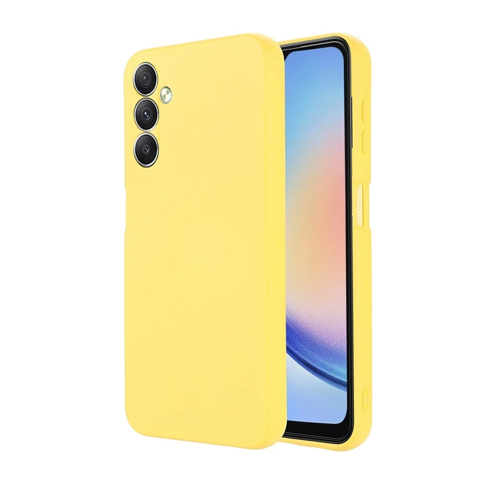 Woo case liquid silicone samsung a25 5g, yellow 2