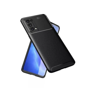 Helmet case carbon oppo reno 5 5g, black