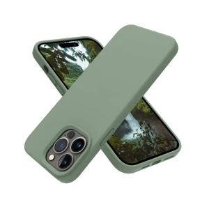 Helmet case liquid silicone iphone 14 pro max, green Thumbnail 2