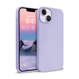 Helmet case liquid silicone iphone 15 plus/14 plus, lilac