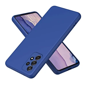 Helmet case liquid silicone samsung a32, denim blue