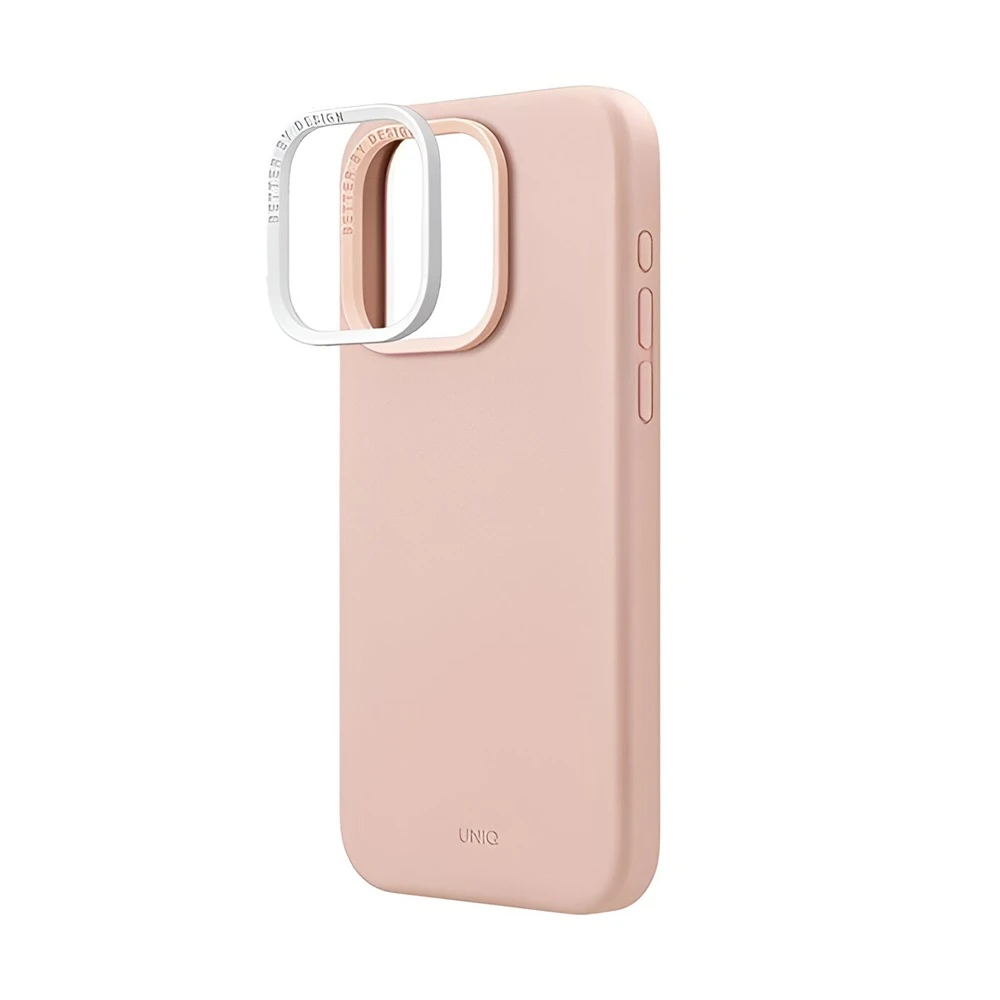 Uniq case for iphone 15 pro max hybrid magclik charging lino hue, pink 3