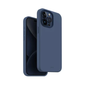Uniq case for iphone 15 pro max hybrid magclik charging lino hue, blue
