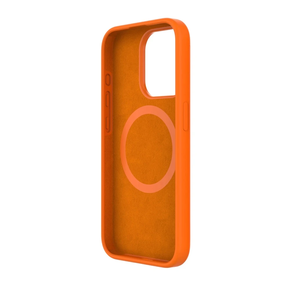 Helmet case liquid silicone iphone 14 pro, orange 3