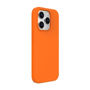 Helmet case liquid silicone iphone 14 pro, orange