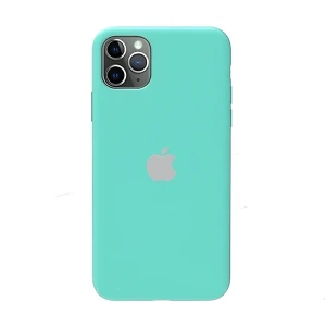 Helmet case liquid silicone iphone 11 pro, sea blue