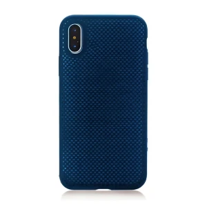 Helmet case liquid silicone grid iphone 11 pro, blue