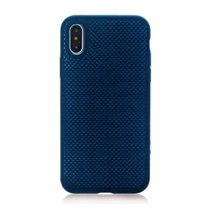 Helmet case liquid silicone grid iphone 11 pro, blue