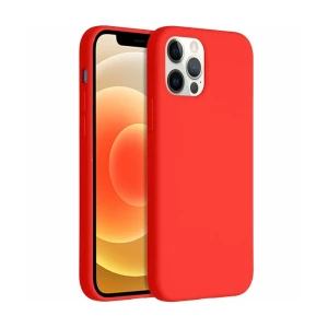 Helmet case liquid silicone iphone 12 pro, red