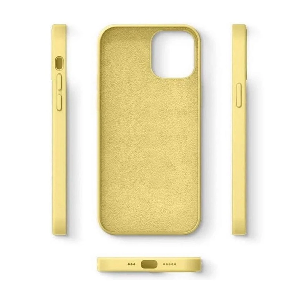 Helmet case liquid silicone iphone 12 pro, yellow 2