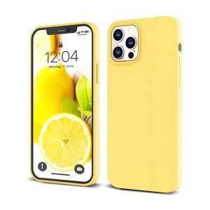 Helmet case liquid silicone iphone 12 pro, yellow