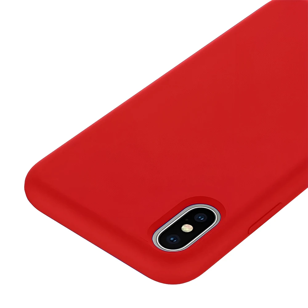 Helmet case liquid silicone iphone xs max, red 3