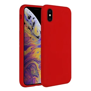 Чехол helmet liquid silicone для iphone xs max, красный