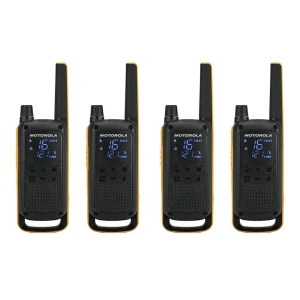 Motorola walkie-talkie talkabout t82 extreme, quad, ipx4, 16 channels, 10km, black