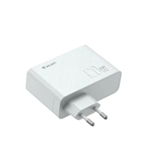 Helmet wall charger gan 1*usb-a+2*type-c 120w 6a, white Thumbnail 2