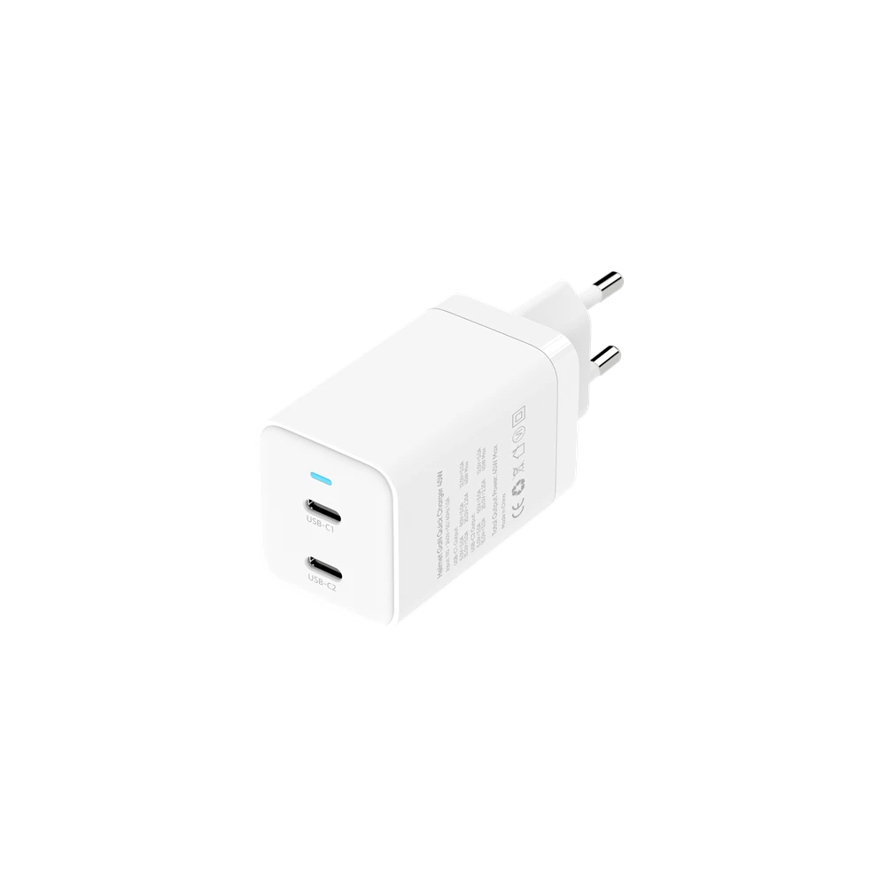 Helmet wall charger gan 2*type-c 45w 6a, white 4