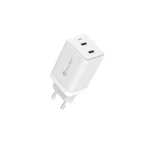 Helmet wall charger gan 2*type-c 45w 6a, white Thumbnail 2