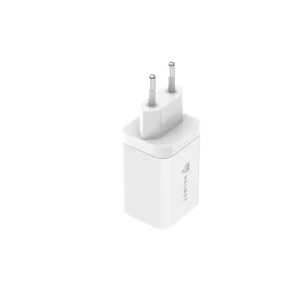 Helmet Wall Charger GaN 2*Type-C 45W 6A, White