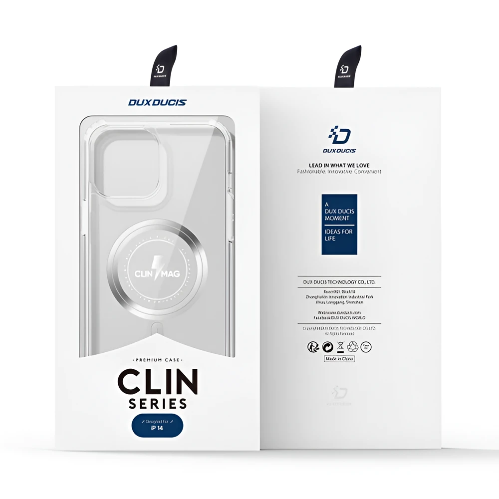 Dux ducis case tpu for iphone 14 pro clin with magsafe, clear 3