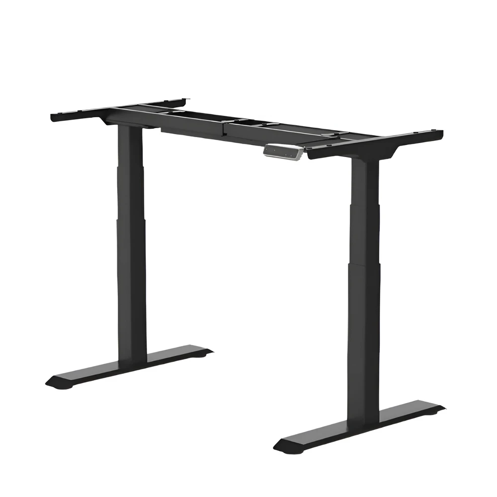 Flexispot adjustable desk et223, black (2 motors, capacity:125kg,height adj: 58cm-123cm,desk top width:110cm-180cm,speed: 32mm/s),(without table top) 2