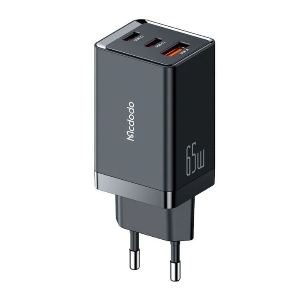 Mcdodo gan 5 mini chargers 2xtype-c 1xusb 65w, black 2