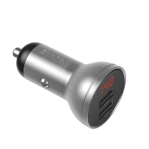 Baseus автомобильное зарядное устройство 2xusb fast charge 24w, серый